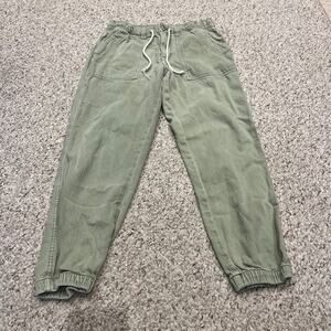 American Eagle Outfitters Green Joggers Tomgirl Utility with Drawstring